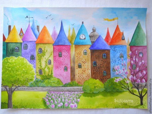 Рисование сказочный город