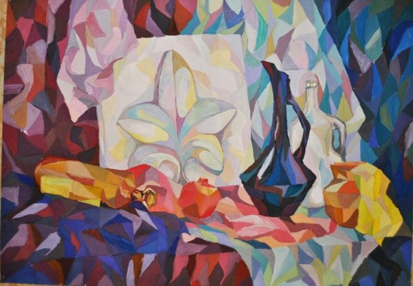 Академическая живопись натюрморт темпера кубизм