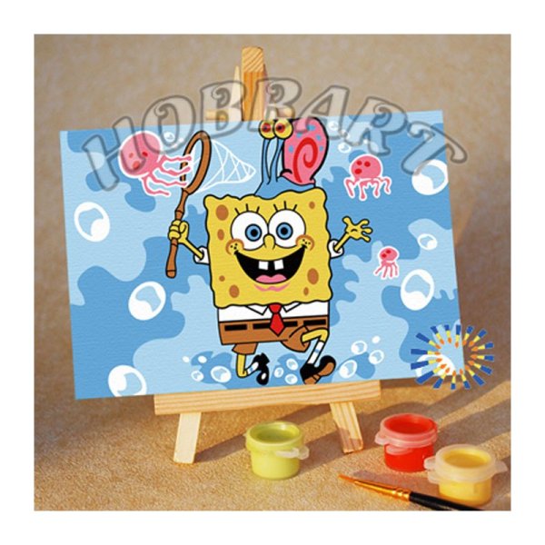 Картина по номерам губка Боб