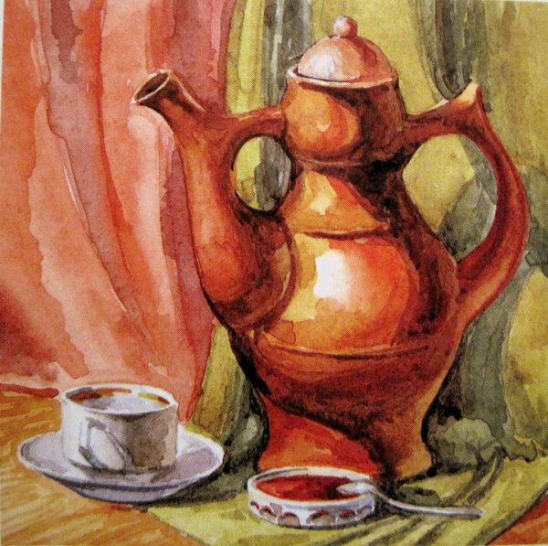 Лессировка акварелью натюрморт