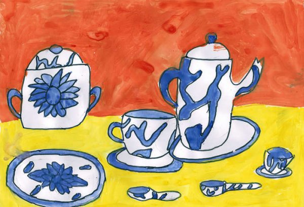 Рисование чайный сервиз