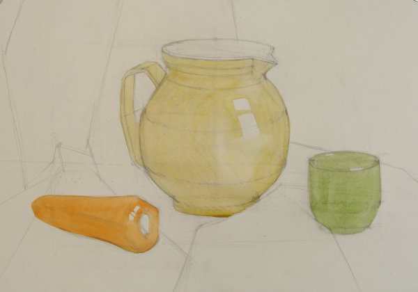 Этапы рисования натюрморта акварелью