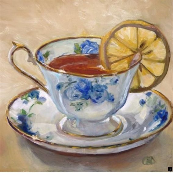 Чашка гуашью