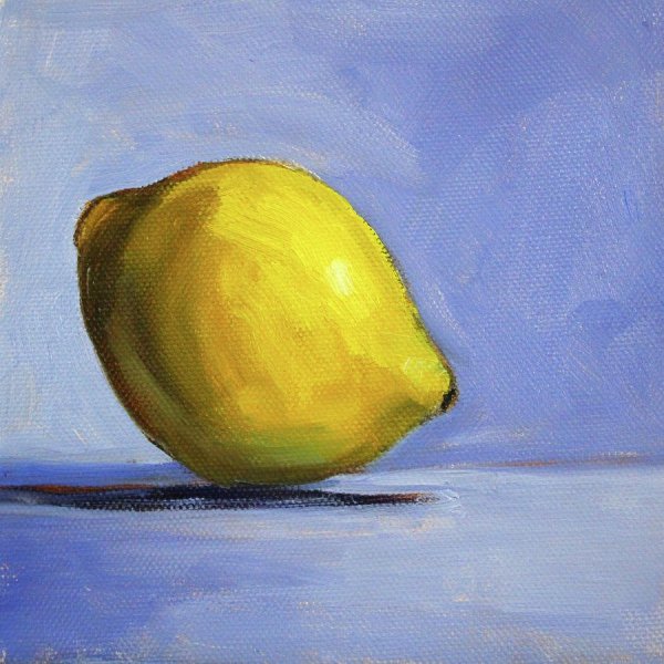 Лимон акварелью