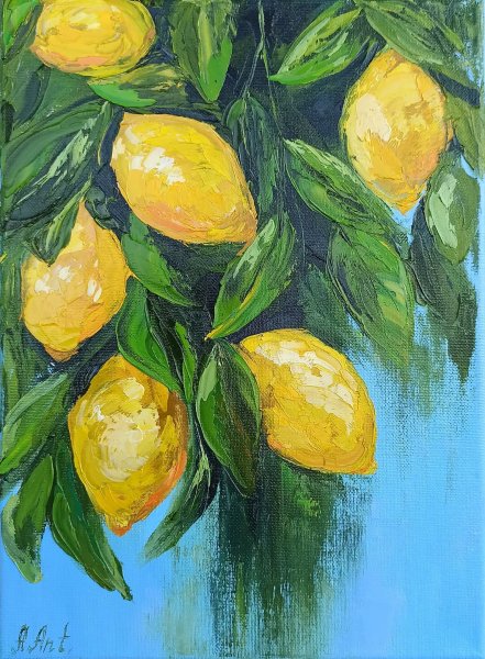 Лимонное дерево Сицилия живопись