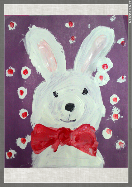 Зайка для рисования детям