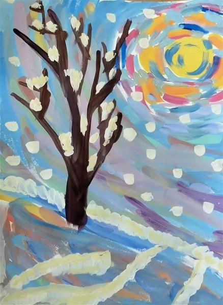 Рисунки гуашью для детей