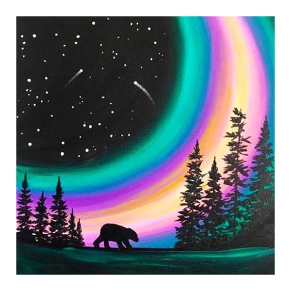 Рисование Северное сияние