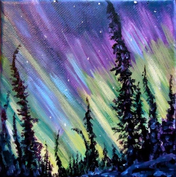 Правополушарная живопись Северное сияние-2