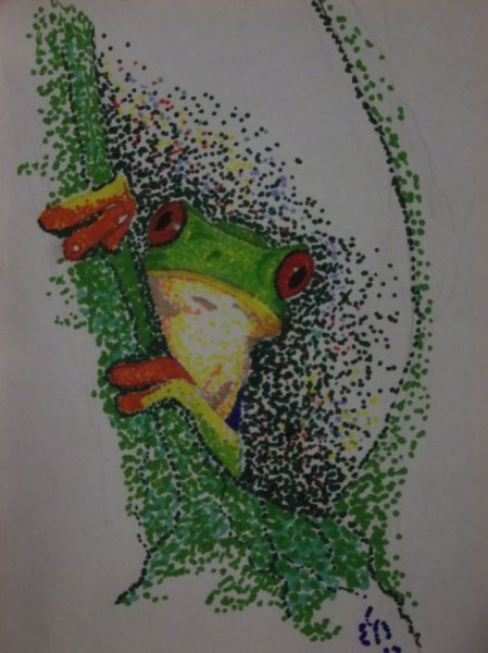 Пуантилизм простые рисунки