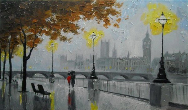 Александр Болотов художник под дождём