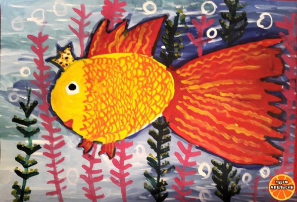 Декоративное рисование рыбы