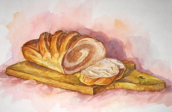 Хлеб акварелью
