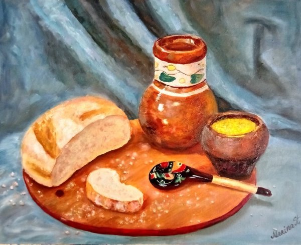 Хлеб гуашью