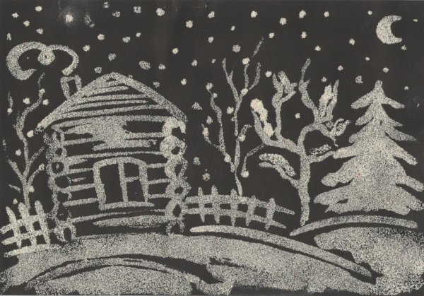 Рисование манкой