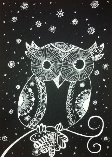 Рисование на черной бумаге для детей