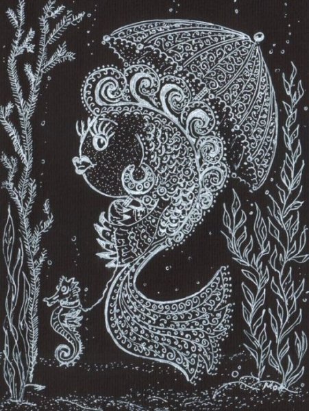 Рисование на черной бумаге для детей