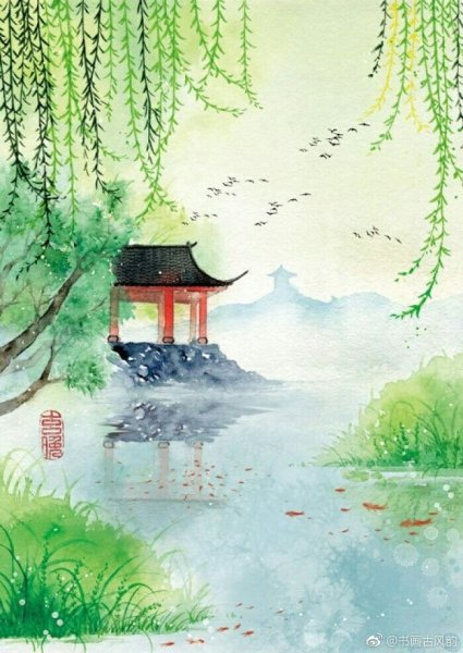 Китайский пейзаж легкий