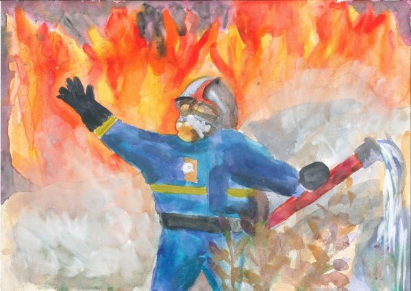 Пожарный рисунок