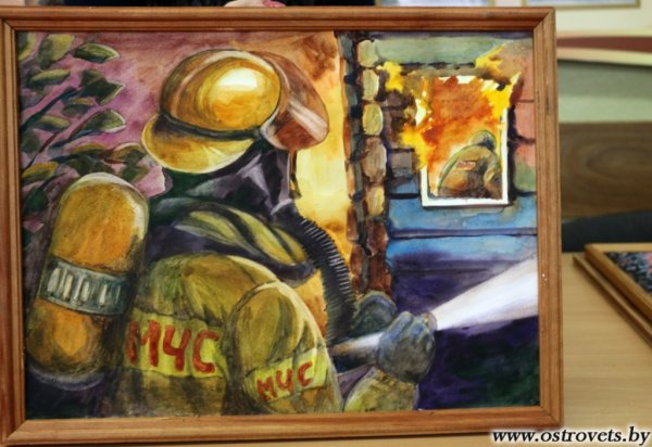 Пожар рисунок