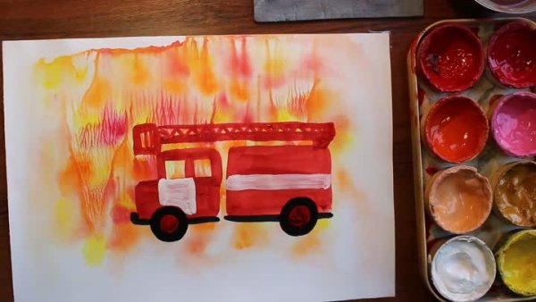 Картины про пожарных