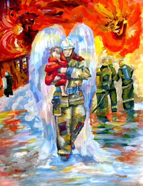 Рисунок на пожарную тему