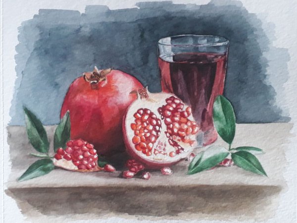 Натюрморт акварелью