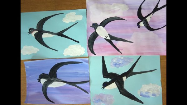 Ласточка рисунок