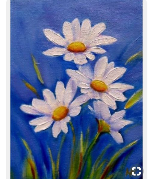 Ромашки акриловыми красками
