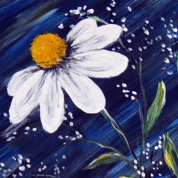Ромашки живопись