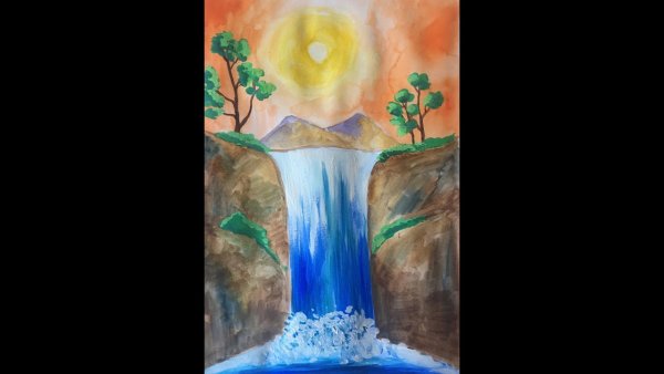 Детские рисунки водопада