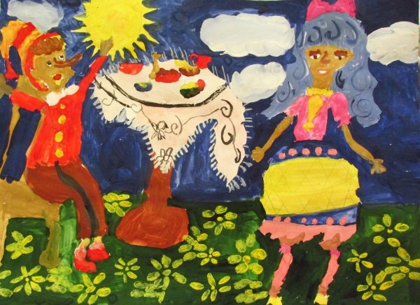 Тематическое рисование сказки