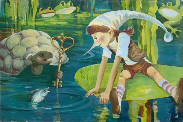 Буратино живопись