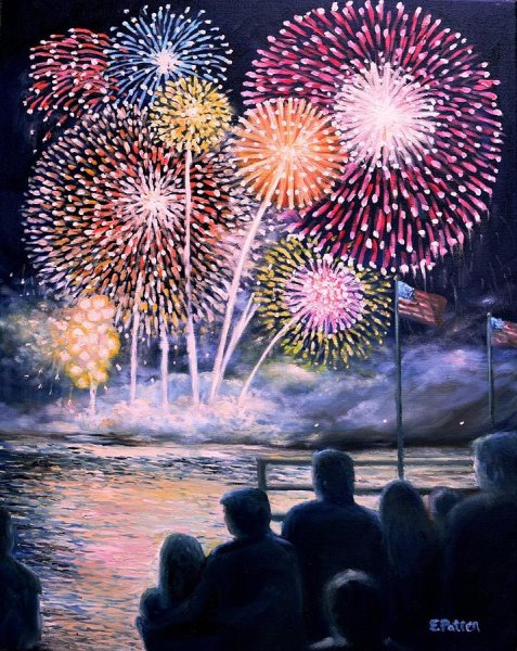 Правополушарное рисование салют