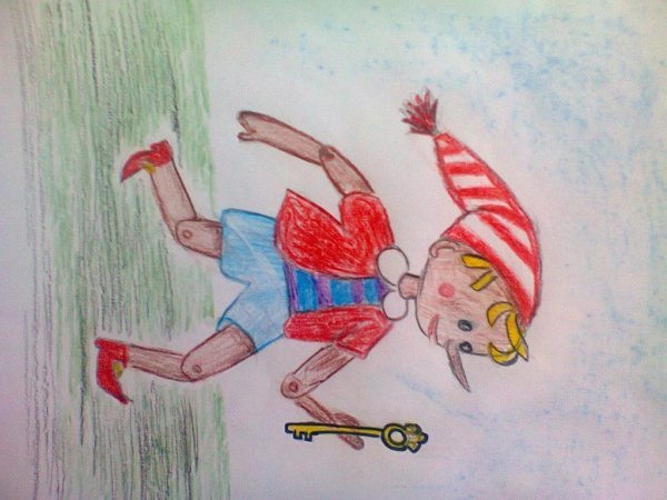 Рисование Буратино в старшей группе