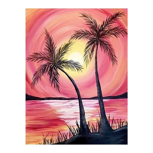 Легкие пейзажи с пальмой