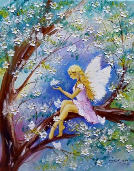 Ангелочки живопись маслом