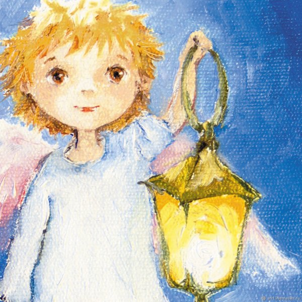 Рождественский ангел гуашью