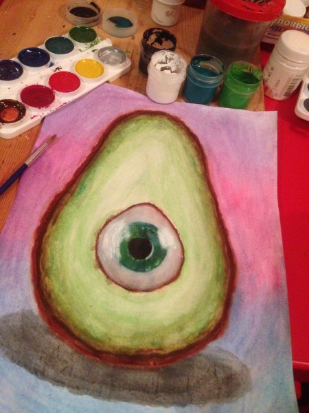 Авокадо гуашью