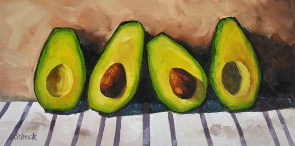 Натюрморт с авокадо живопись