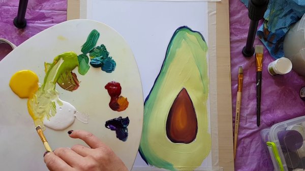 Авокадо красками
