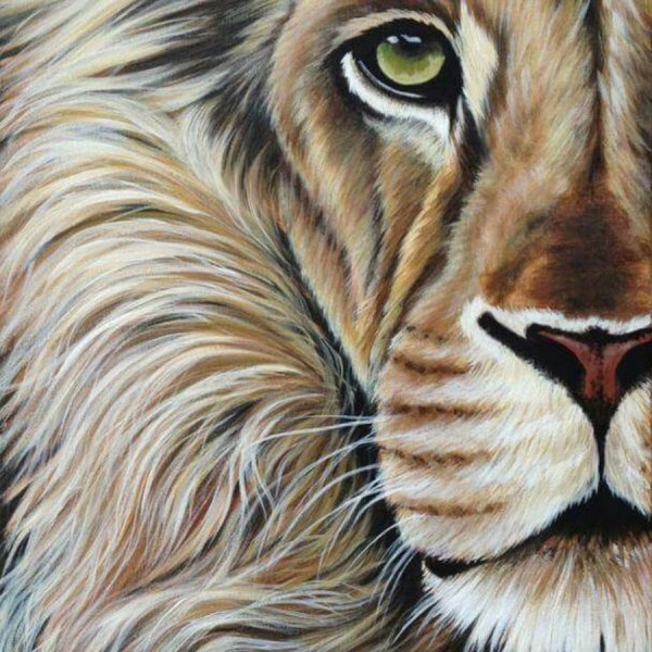 Лев акрилом