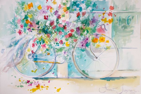 Цветочный велосипед Аннет Логинова