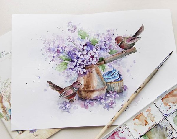 Нежные открытки акварелью