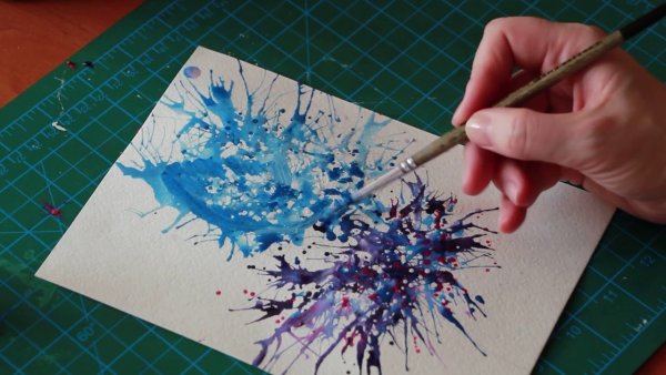 Различные техники рисования акварелью