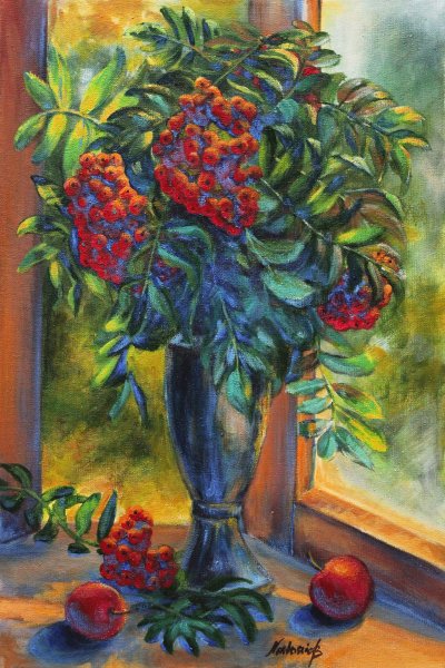 Натюрморты с рябиной Натальи Алимбековой
