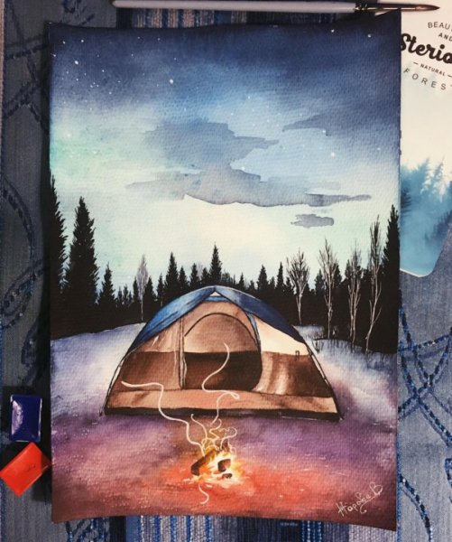 Палатка картина