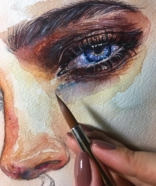 Глаз акварелью
