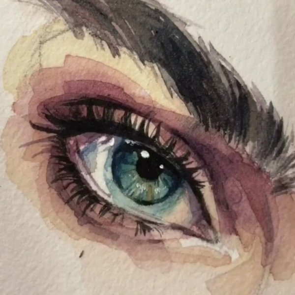 Рисование глаз акварелью