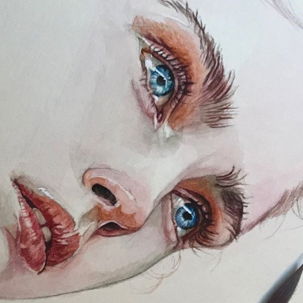 Рисование глаз акварелью